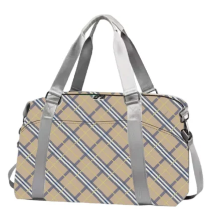 Custom Plaid Travel Duffel Bag - Lightweight Gym & Overnight Weekender Tote