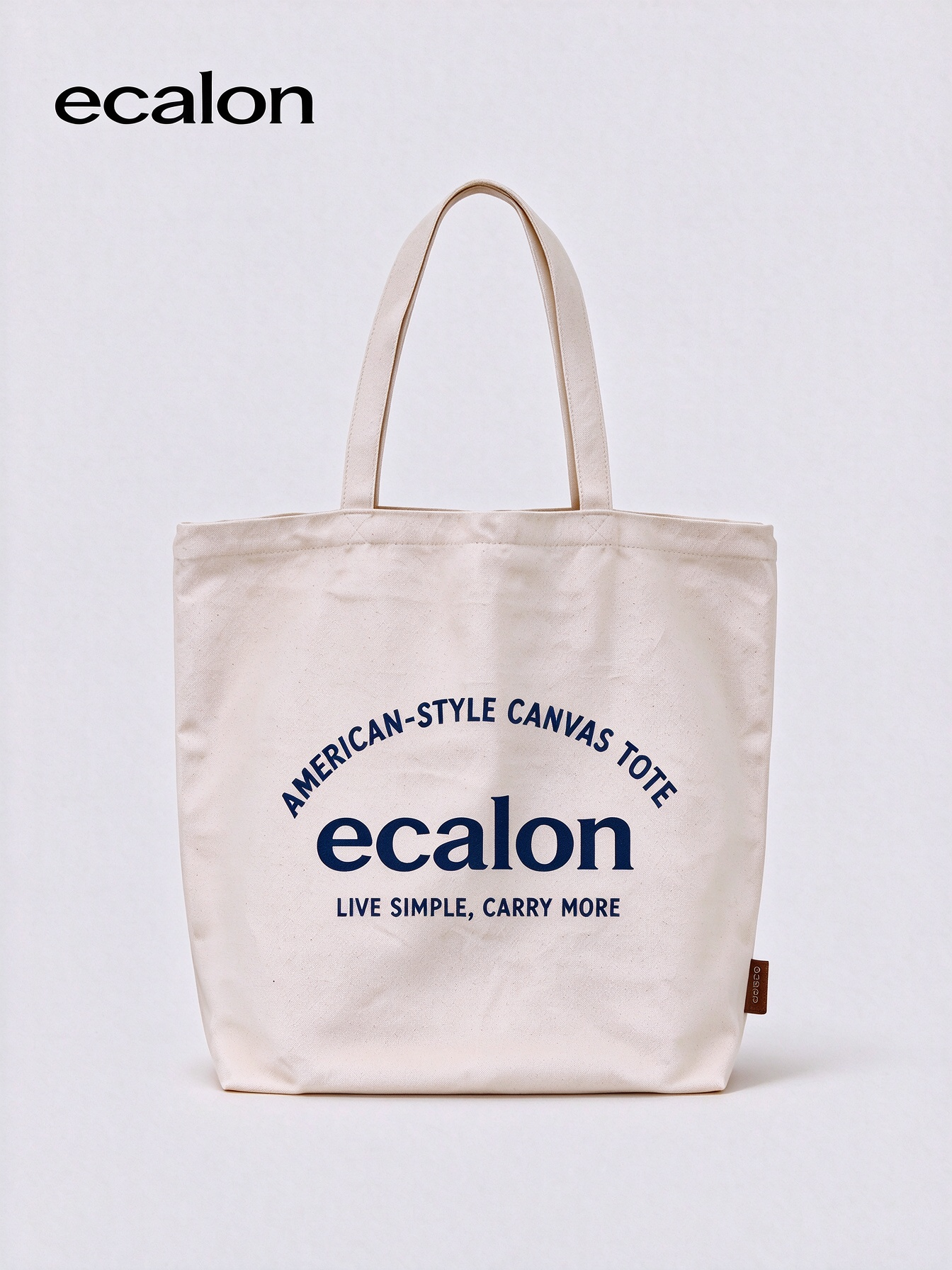 外贸独立站产品图制作 American Style Printed Canvas Tote Bag, Large Capacity Casual Shoulder Tote for Daily Commute Shopping - Image 1